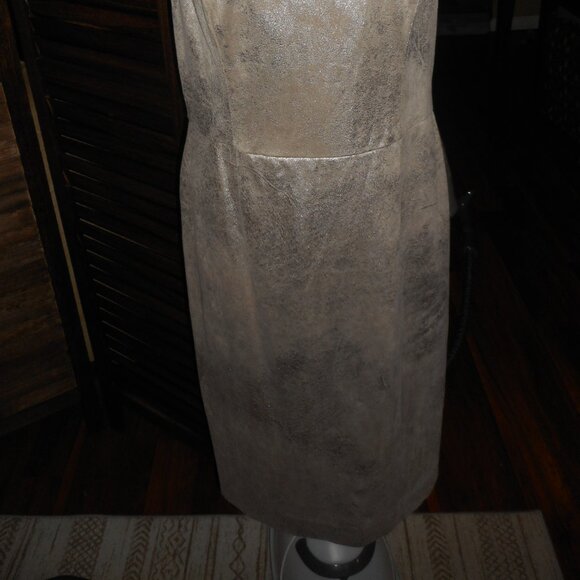 NWT Ralph Lauren Silver suede dress, size 6 - Picture 4 of 11